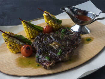 Close-up of food in plate