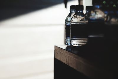 Close-up of wine glass on table