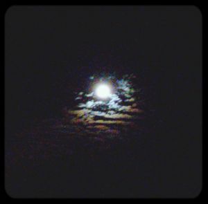 Low angle view of moon against sky