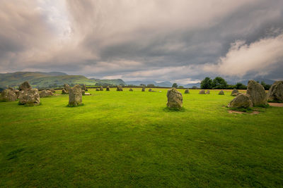 One of the earliest british circles, made about 3000 bc during the neolithic period.