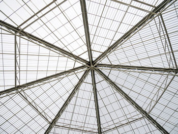 Full frame background of modern roof structure with welded pipes