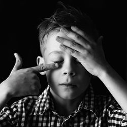 Close-up portrait of boy