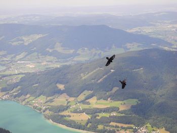 Aerial view of landscape against sky