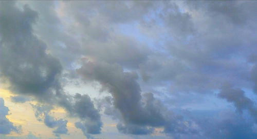 Low angle view of clouds in sky