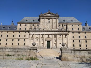 View of historical building against blue sky