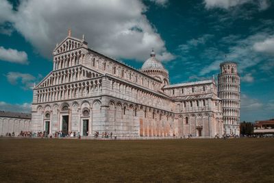 Low angle view of historical building against sky