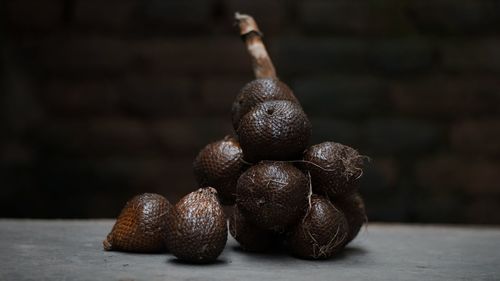 Close-up of fruits on table