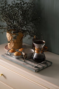 Close-up of coffee on table