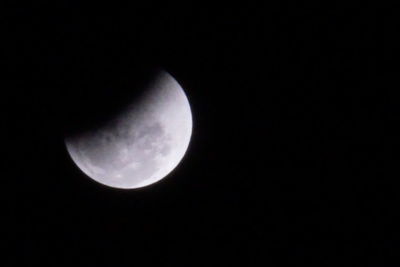 Low angle view of moon against sky at night