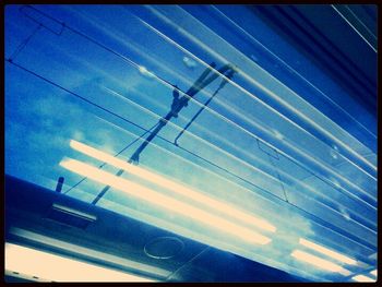 Low angle view of escalator