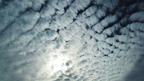 Low angle view of cloudy sky