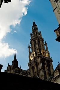 Low angle view of clock tower