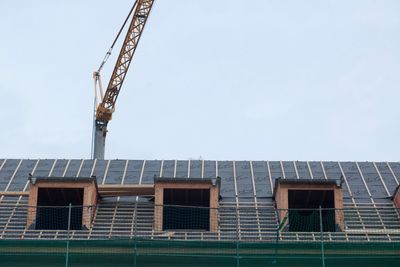 Low angle view of construction site