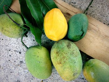 High angle view of oranges