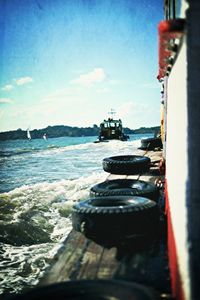 Boats in sea