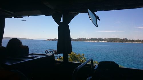 View of boats in sea