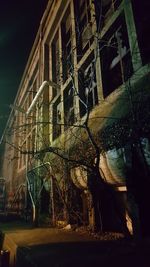 View of buildings at night