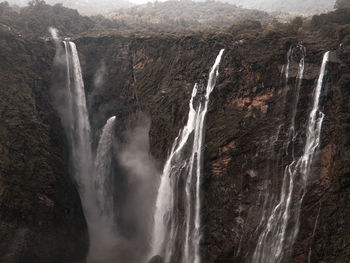 Scenic view of waterfall