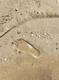 High angle view of sand