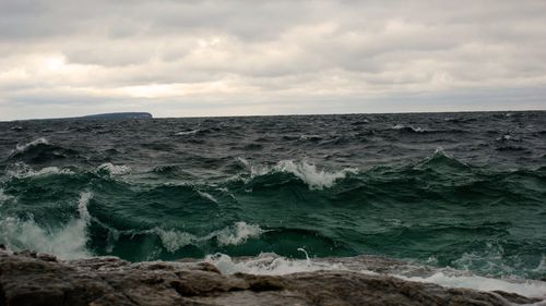 Scenic view of sea against sky