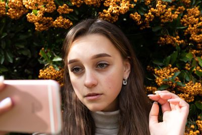 Portrait of young woman