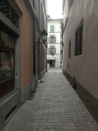 Narrow alley amidst buildings