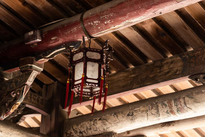 High angle view of building interior