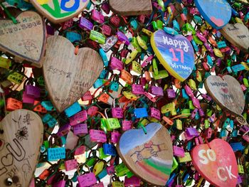 Full frame shot of padlocks