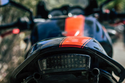 Close-up of traffic on road in city