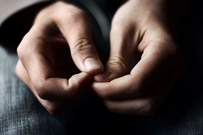 Close-up of hands