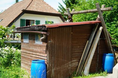 Exterior of house by building