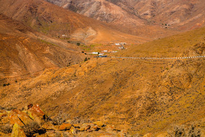 High angle view of mountain road