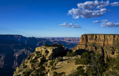 Scenic view of moran point at grand canyon national park against sky