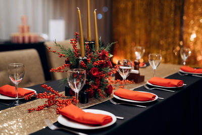 Food on table at restaurant