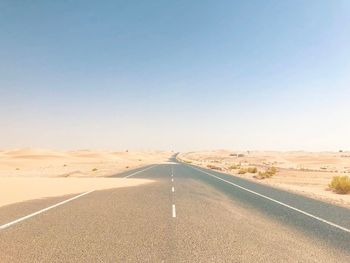 Road passing through a desert