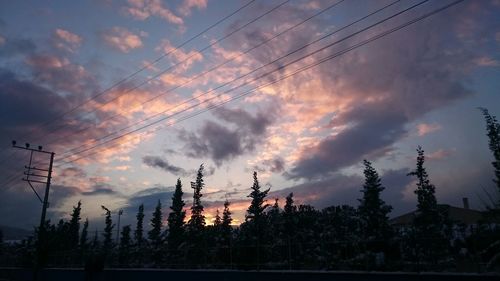 Scenic view of dramatic sky during sunset