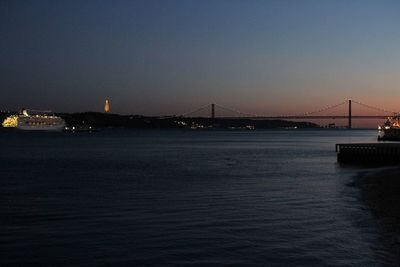 Suspension bridge over sea