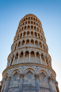 Low angle view of historical building against clear sky