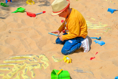 Good leisure for a child. teaching a child through play.