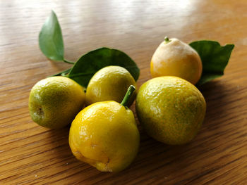 Close-up of fruits on table