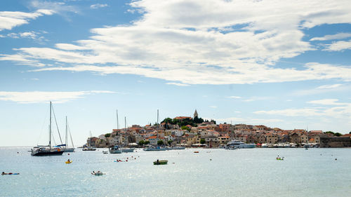 Sailboats in marina