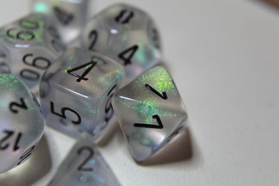 High angle view of toys on table