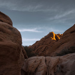 Rock formations against sky