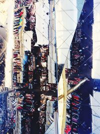 Panoramic view of boats in building