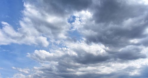 Low angle view of clouds in sky