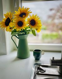 Close-up of flowers on table