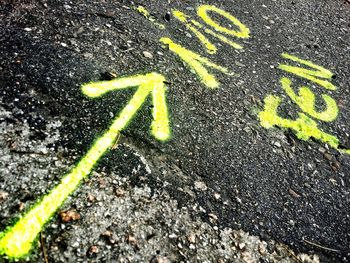 Road marking on road