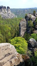 Rock formations on landscape