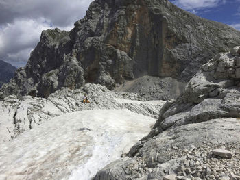 Scenic view of rocky mountains against sky