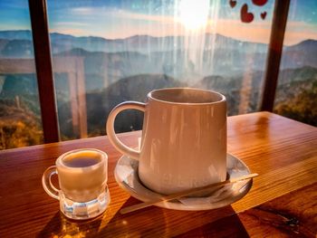 Close-up of coffee on table